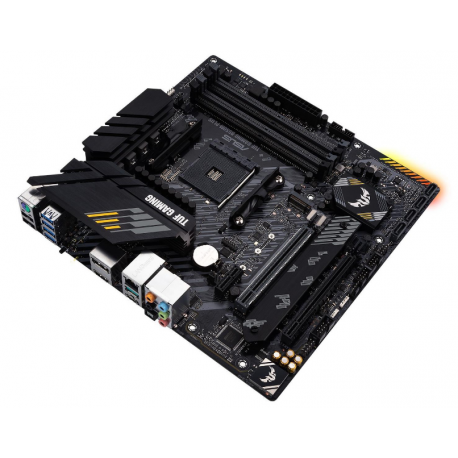 ASUS TUF GAMING B550M-PLUS - Motherboard - micro ATX - Socket AM4 - AMD B550 Chipset - USB-C Gen2, USB 3.2 Gen 1, USB 3.2 Gen 2 - 2.5 Gigabit LAN - onboard graphics (CPU required) - HD Audio (8-channel) - 6