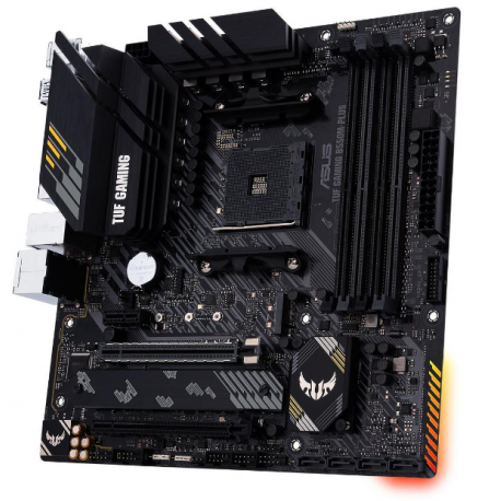 ASUS TUF GAMING B550M-PLUS - Motherboard - micro ATX - Socket AM4 - AMD B550 Chipset - USB-C Gen2, USB 3.2 Gen 1, USB 3.2 Gen 2 - 2.5 Gigabit LAN - onboard graphics (CPU required) - HD Audio (8-channel) - 10