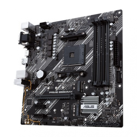 ASUS PRIME B550M-K - Motherboard - micro ATX - Socket AM4 - AMD B550 Chipset - USB 3.2 Gen 1, USB 3.2 Gen 2 - Gigabit LAN - onboard graphics (CPU required) - HD Audio (8-channel) - 2