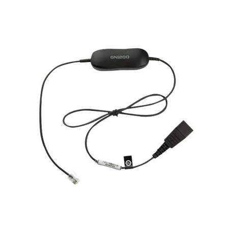Jabra Smart Cord - Headset cable - black - for Cisco IP Phone 78XX; BIZ 2300; Mitel 74XX; Dialog 42XX, 44XX, 5446; Snom 71X - 1