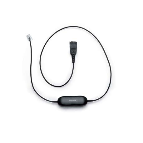 Jabra GN1216 - Headset cable - Quick Disconnect plug to RJ-9 male - 80 cm - for Avaya one-X Deskphone Edition 96XX; Jabra GN 2000, GN2000; BIZ 2400, 2400 3in1, GN2000 - 1