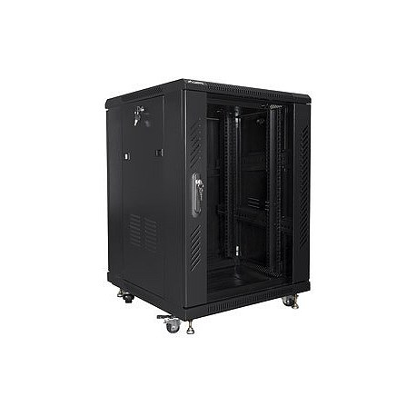 Lanberg - Rack cabinet - black, RAL 9004 - 15U - 19" - 3