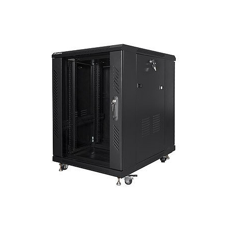 Lanberg - Rack cabinet - black, RAL 9004 - 15U - 19" - 0