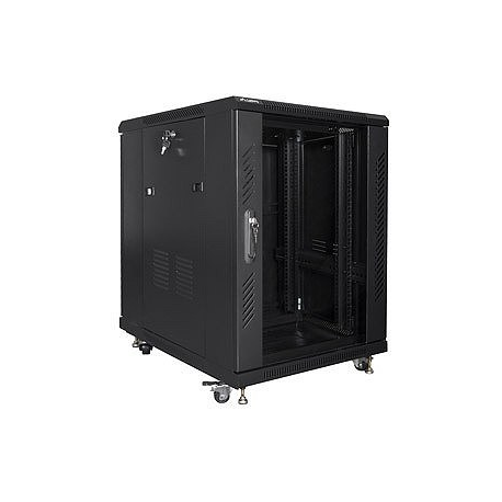 Lanberg - Rack cabinet - black, RAL 9004 - 15U - 19" - 3