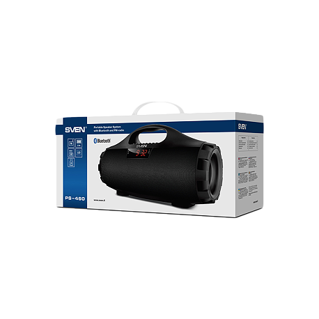 Speaker SVEN PS-460, black (18W, Bluetooth, FM, USB, microSD, LED-display - 3
