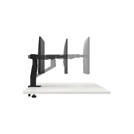 Dell Dual Monitor Arm - MDA20 - Mounting kit - for 2 LCD displays (adjustable arm) - black - screen size: 19"-27" - mounting interface: 100 x 100 mm - desk-mountable - 5