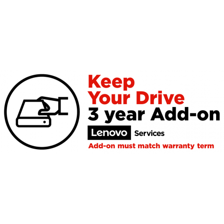 Lenovo Keep Your Drive - Extended service agreement - 3 years - for 14e Chromebook; V130-14; V130-15; V14; V145-14; V145-15; V15; V320-17; V330-14; V330-15 - 1