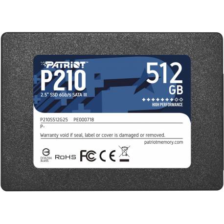 Patriot P210 - SSD - 512 GB - internal - 2.5" - SATA 6Gb / s - 0