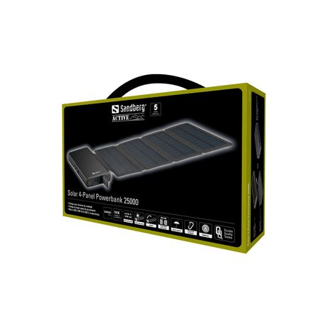 SANDBERG Solar 4-Panel Powerbank 25000