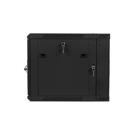 Lanberg - Rack cabinet - wall mountable - black, RAL 9004 - 9U - 19" - 2