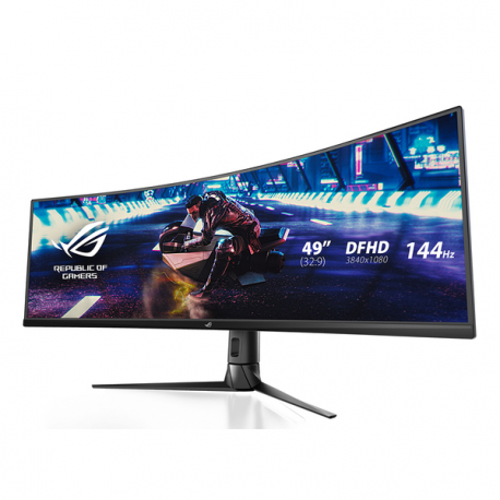 ASUS ROG Strix XG49VQ - LED monitor - gaming - curved - 49" - 3840 x 1080 DFHD - VA - 450 cd / m² - 3000:1 - DisplayHDR 400 - 4 ms - 2xHDMI, DisplayPort - speakers - black - 9