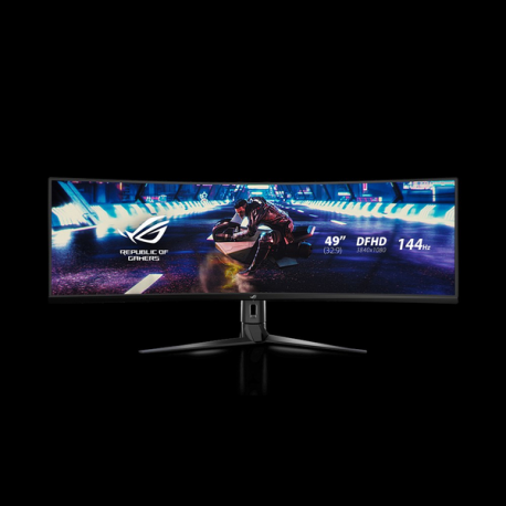 ASUS ROG Strix XG49VQ - LED monitor - gaming - curved - 49" - 3840 x 1080 DFHD - VA - 450 cd / m² - 3000:1 - DisplayHDR 400 - 4 ms - 2xHDMI, DisplayPort - speakers - black - 11