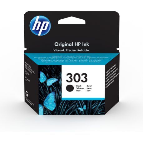 HP 303 - 4 ml - black - original - ink cartridge - for Envy Photo 62XX, Photo 71XX, Photo 78XX; Envy Inspire 72XX, 79XX; Tango; Tango X - 26