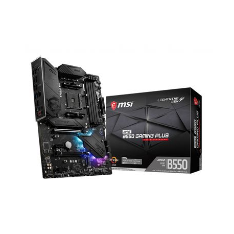 MSI MPG B550 GAMING PLUS ATX MB AMD AM4 DDR4 up to 128GB PCIe 4.0/ 3.0/ 2.0 x16 slot 6xSATA 6Gb/s
