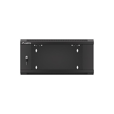 Lanberg WFFA Series - Rack cabinet - wall mountable - black, RAL 9004 - 4U - 19" - 1