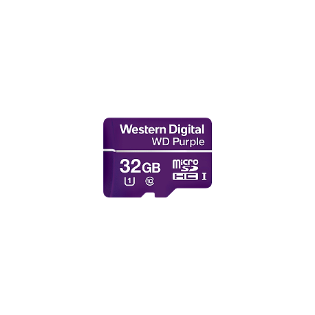 WD Purple SC QD101 WDD032G1P0C - Flash memory card - 32 GB - UHS-I U1 / Class10 - microSDHC - purple - 3
