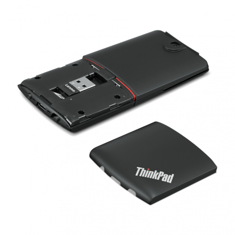 Lenovo ThinkPad X1 Presenter Mouse - Mouse - right and left-handed - laser - 3 buttons - wireless - 2.4 GHz, Bluetooth 5.0 - USB wireless receiver - black - for ThinkCentre M80t Gen 3; ThinkCentre neo 50; ThinkPad T14s Gen 3; V50t Gen 2-13 - 10