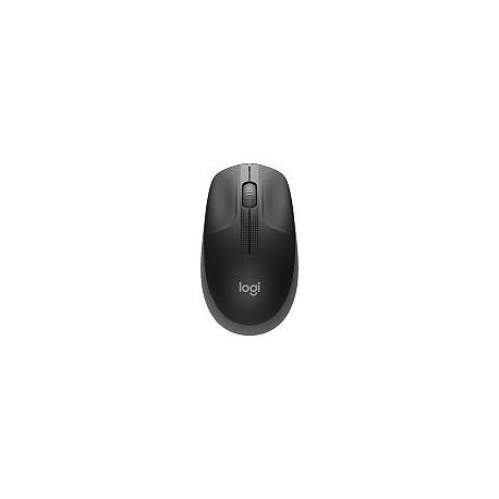Logitech M190 - Mouse - optical - 3 buttons - wireless - USB wireless receiver - charcoal - 1