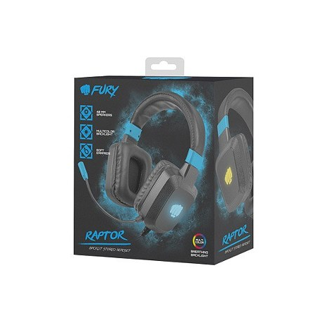 NATEC Fury gaming headset Raptor RGB