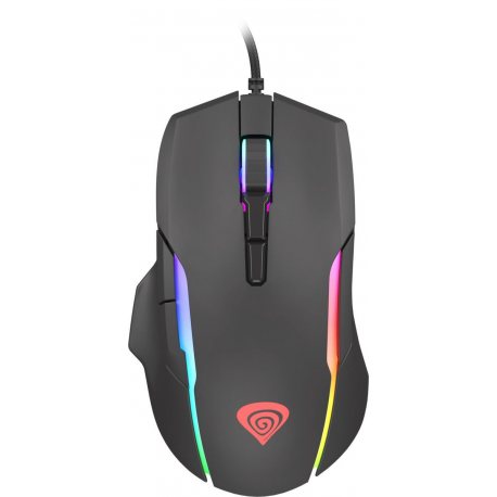 Genesis Xenon 220 - Mouse - ergonomic - optical - 7 buttons - wired - USB - black - 0