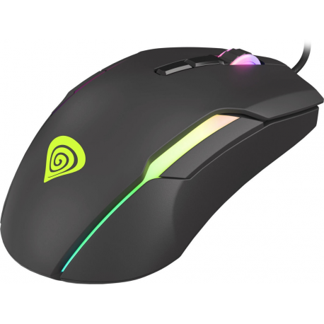 Genesis Xenon 220 - Mouse - ergonomic - optical - 7 buttons - wired - USB - black - 8