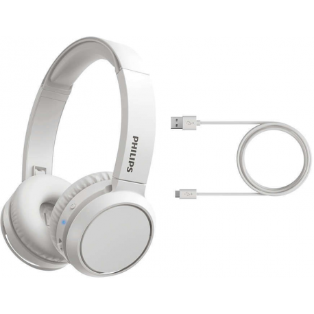 PHILIPS Wireless On-Ear Headphones TAH4205WT/00 Bluetooth®, Built-in microphone, 32mm drivers/closed-back, White