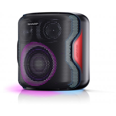Sharp PS-919 - Party speaker - for portable use - 2.1-channel - wireless - Bluetooth - 72 Watt - black - 0