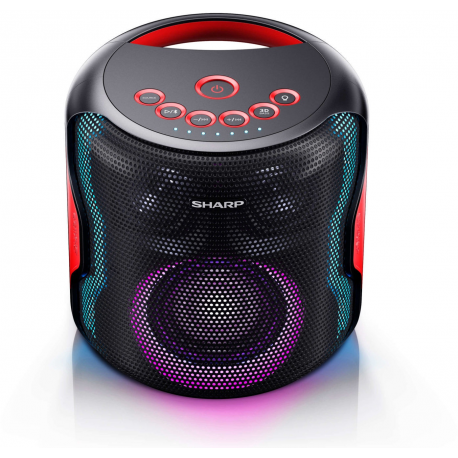 Sharp PS-919 - Party speaker - for portable use - 2.1-channel - wireless - Bluetooth - 72 Watt - black - 1