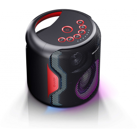 Sharp PS-919 - Party speaker - for portable use - 2.1-channel - wireless - Bluetooth - 72 Watt - black - 2