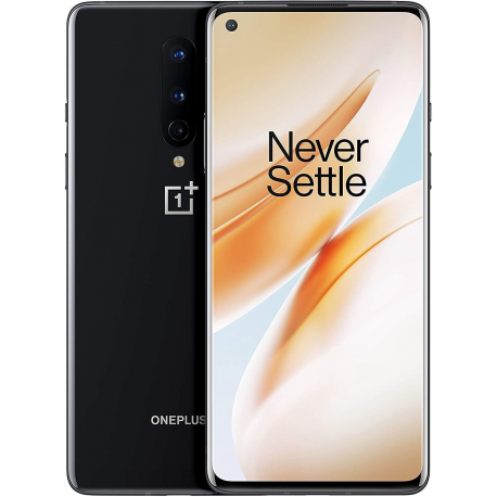 OnePlus 8 Onyx Black, 6.55 ", Fluid AMOLED, 1080 x 2400, Snapdragon 865, Internal RAM 8 GB, 128 GB, Dual SIM, 4G, Main camera 48