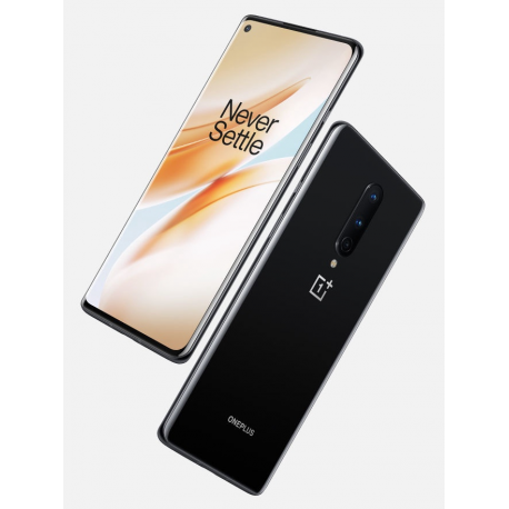 OnePlus 8 Onyx Black, 6.55 ", Fluid AMOLED, 1080 x 2400, Snapdragon 865, Internal RAM 8 GB, 128 GB, Dual SIM, 4G, Main camera 48