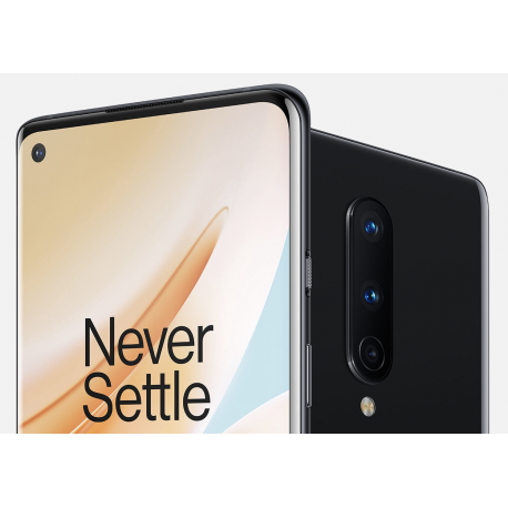 OnePlus 8 Onyx Black, 6.55 ", Fluid AMOLED, 1080 x 2400, Snapdragon 865, Internal RAM 8 GB, 128 GB, Dual SIM, 4G, Main camera 48