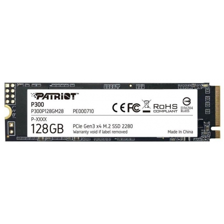 Patriot P300 - SSD - 128 GB - internal - M.2 2280 - PCIe 3.0 x4 (NVMe) - 0