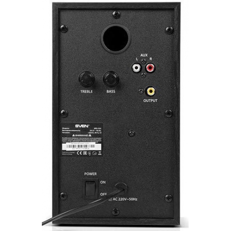 Speakers SVEN SPS-615, black (20W, USB/SD, RC, Bluetooth), SV-013707
