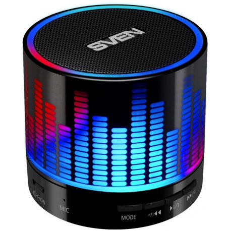 Speaker SVEN PS-47, black (3W, Bluetooth, USB, microSD, FM, 300mA*h), SV-015794