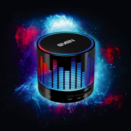 Speaker SVEN PS-47, black (3W, Bluetooth, USB, microSD, FM, 300mA*h), SV-015794