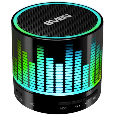 Speaker SVEN PS-47, black (3W, Bluetooth, USB, microSD, FM, 300mA*h), SV-015794