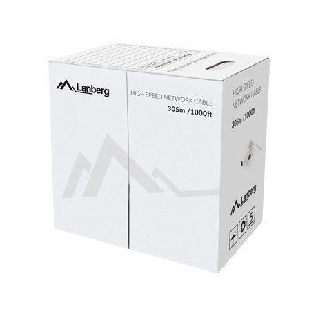 Lanberg - Bulk cable - 305 m - UTP - CAT 5e - solid - blue - 0