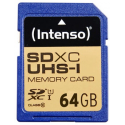 Intenso Premium - Flash memory card - 64 GB - UHS Class 1  /  Class10 - SDXC UHS-I