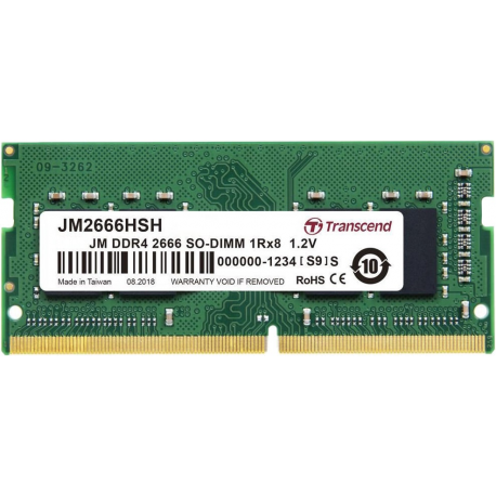 Transcend JetRAM - DDR4 - module - 32 GB - SO-DIMM 260-pin - 2666 MHz / PC4-21300 - CL19 - 1.2 V - unbuffered - non-ECC - 0