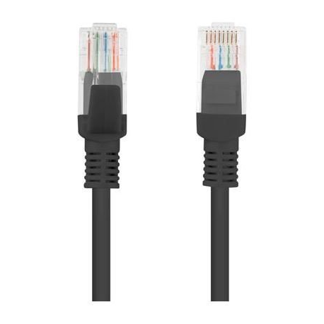 Lanberg - Patch cable - RJ-45 (M) to RJ-45 (M) - 10 m - UTP - CAT 5e - stranded - black, RAL 9004 - 2