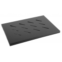 Lanberg - Rack shelf - black, RAL 9004 - 1U - 19"