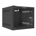Lanberg - Rack cabinet - wall mountable - black, RAL 9004 - 4U - 10"