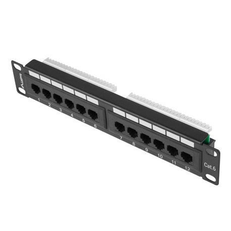LANBERG PPU6-9012-B Lanberg Patch Panel 10, 12 port 1U, cat.6, black