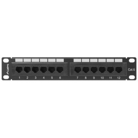 LANBERG PPU6-9012-B Lanberg Patch Panel 10, 12 port 1U, cat.6, black