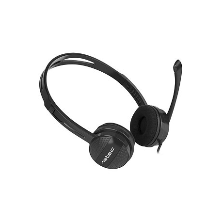 Natec Canary Go - Headset - on-ear - wired - 3.5 mm jack - black - 4
