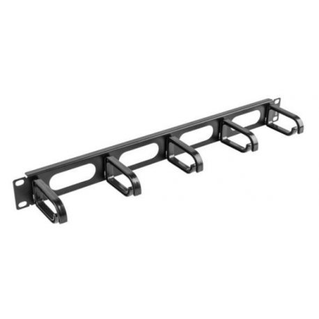 Lanberg AK-1205-B - Cable organizer - black, RAL 9004 - 1U - 19" - 0