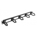 Lanberg AK-1205-B - Cable organizer - black, RAL 9004 - 1U - 19"