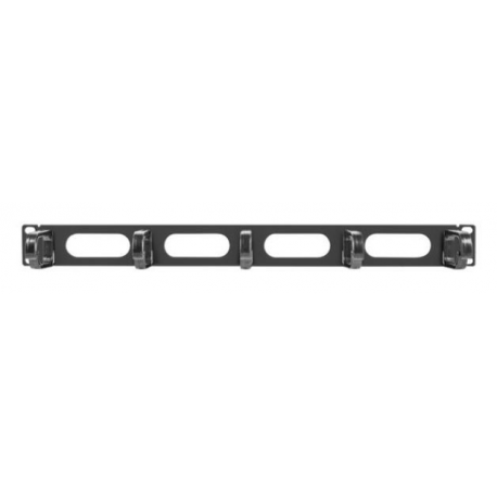 Lanberg AK-1205-B - Cable organizer - black, RAL 9004 - 1U - 19" - 1