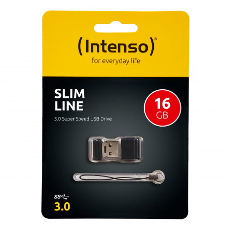 Intenso Slim Line - USB flash drive - 16 GB - USB 3.0 - black - 3